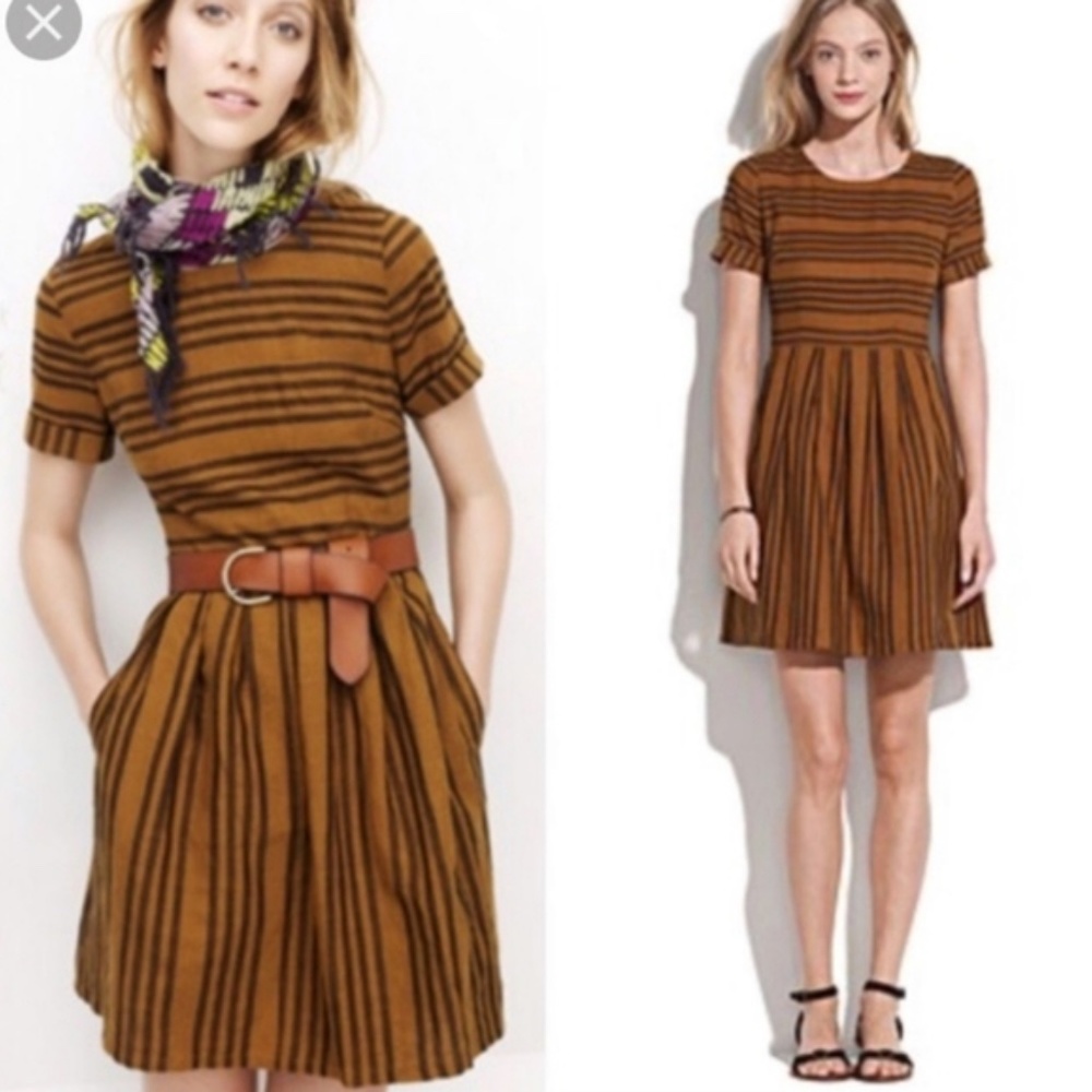 Madewell Broadway and Broome Stucco Strip Songbird Dress